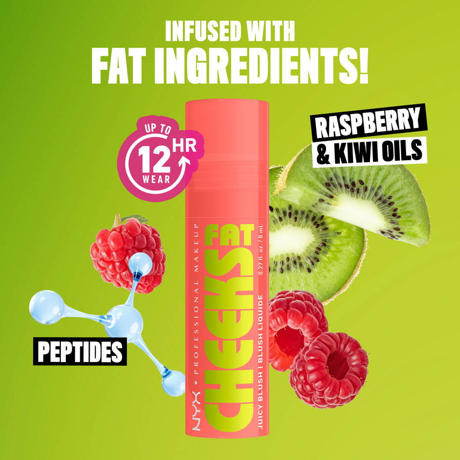 NYX Fat Cheeks Juicy Liquid Blush - Papaya Plump