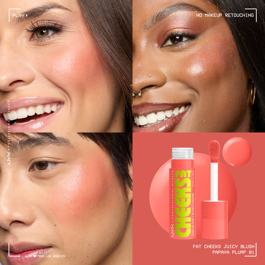 NYX Fat Cheeks Juicy Liquid Blush - Papaya Plump